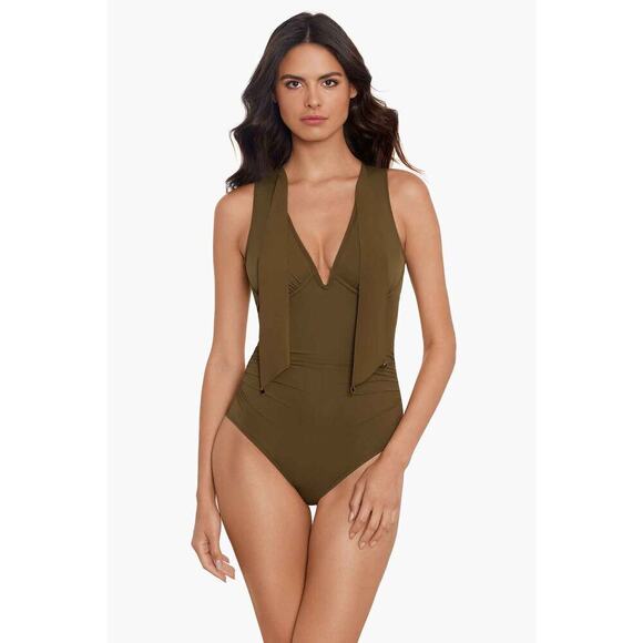 MAGICSUIT By MiraclesuitNGreen Charmed Life Iiona One Piece Swimsuit Size 12 NWT - Picture 4 of 12